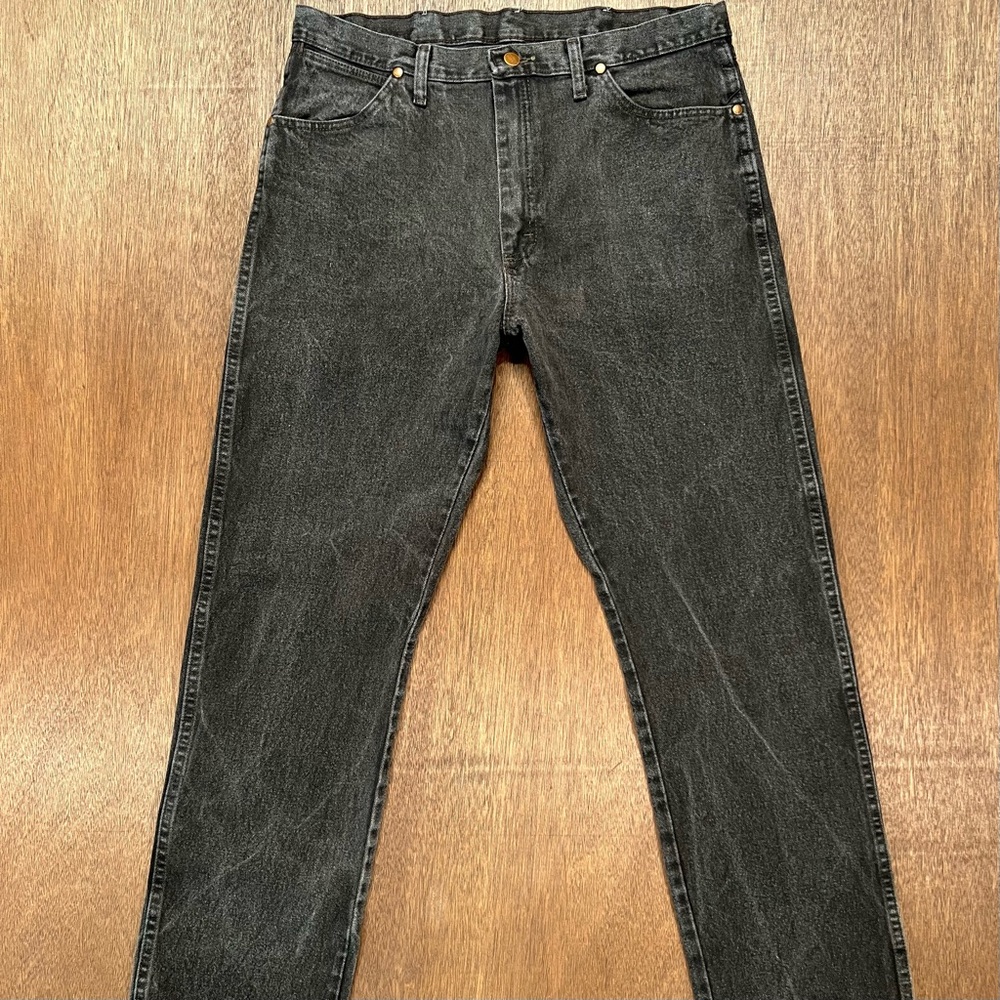 Wrangler Classic Rugged Western Black Demin Jeans 36x32